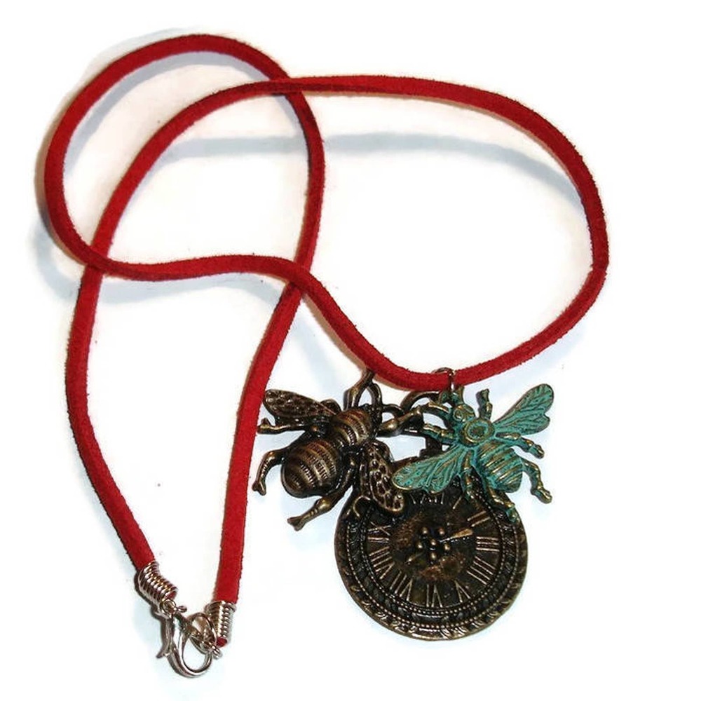 Steampunk Necklace Steampunk Clock